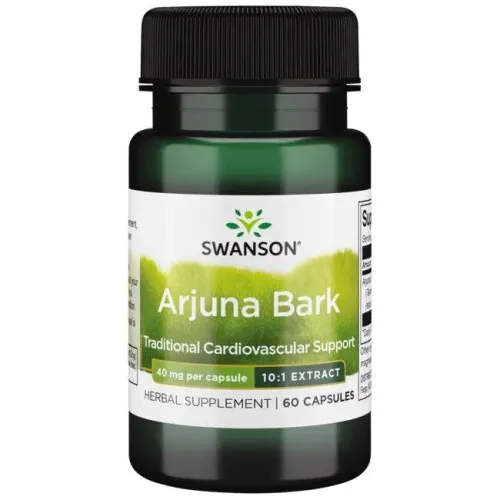 Swanson Arjuna Bark (10:1) Ekstrakt, 40 mg, 60 kapsler