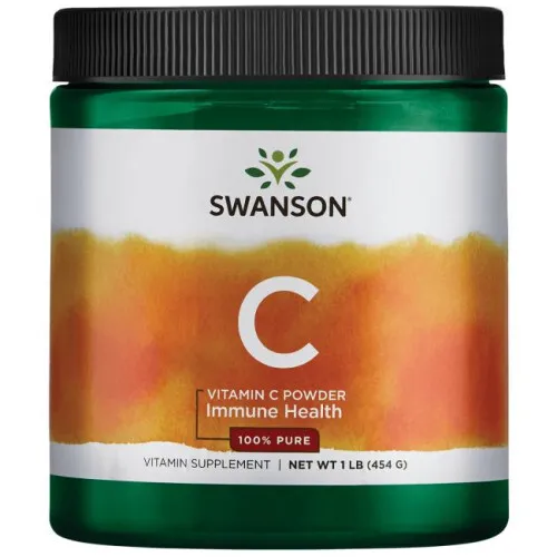 Swanson Vitamin C pulver 100% Pure, 454 gram