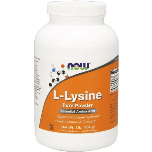 Now Foods L-Lysin 1000 mg pulver, 454 gram