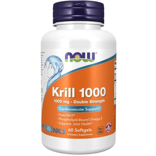 Now Foods Krill Olie, 1000 mg Dobbelt Styrke, 60 kapsler