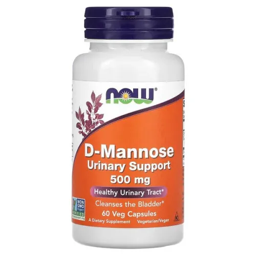 Now Foods D-Mannos, 500 mg, 60 kapsler