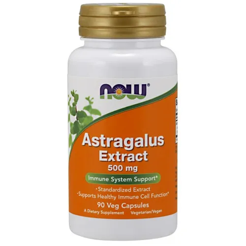 Now Foods Astragalus Ekstrakt, 500 mg, 90 kapsler