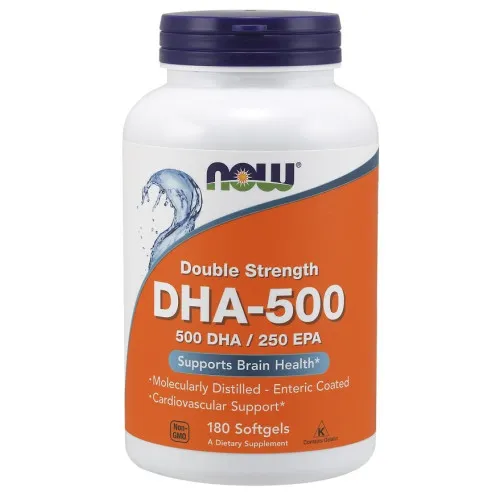 Now Foods DHA-500, 500 DHA / 250 EPA, 180 kapsler