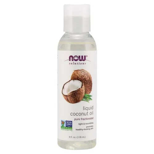 Now Foods Kokosolie, Flydende Ren Fraktioneret, 118 ml