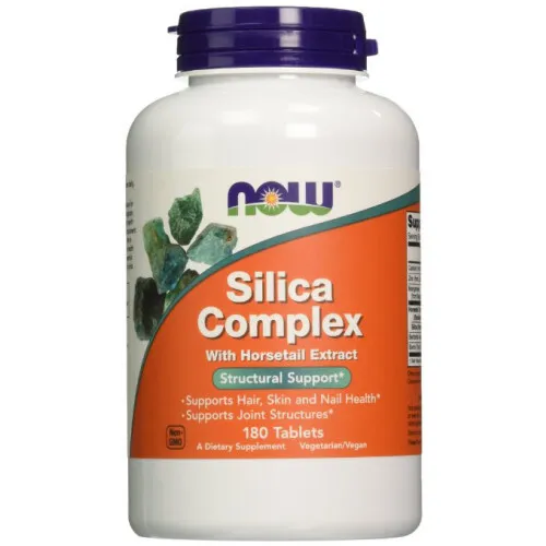 Now Foods Silicium Komplex med Padderokke Ekstrakt, 180 tabletter