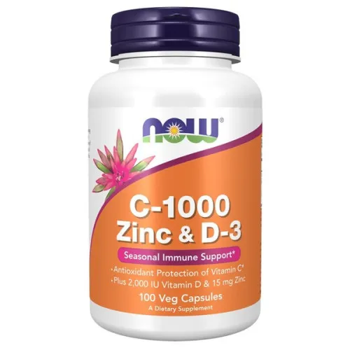 Now Foods C-1000 Zink & D-3, 100 kapsler