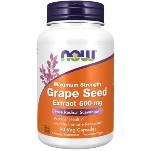 Now Foods Druekerneekstrakt Maksimal Styrke, 500 mg, 90 kapsler