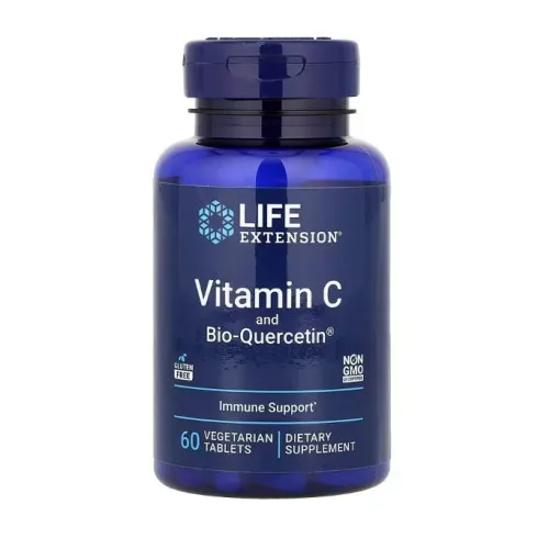Life Extension Vitamin C og Quercetin, 60 vegetariske tabletter