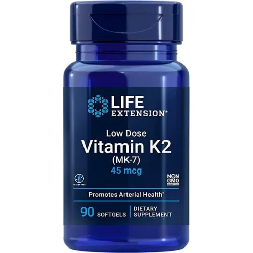 Life Extension Lav Dosis Vitamin K2 (MK-7), 45 mcg, 90 kapsler
