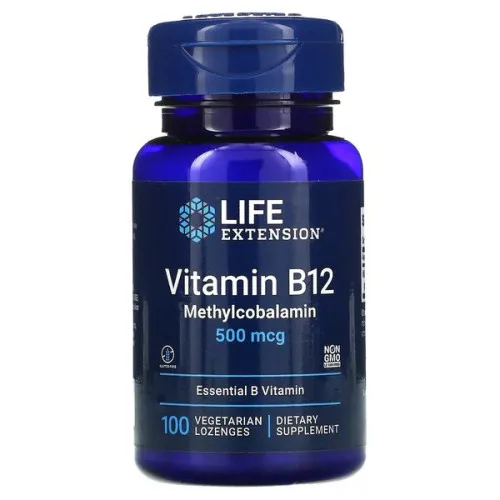 Life Extension Vitamin B12 Methylcobalamin, 500 mcg, 100 sugetabletter