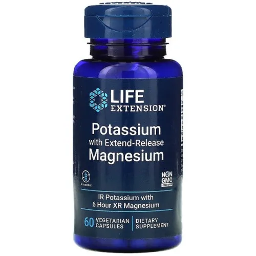 Life Extension Kalium med Extend-Release Magnesium, 60 kapsler