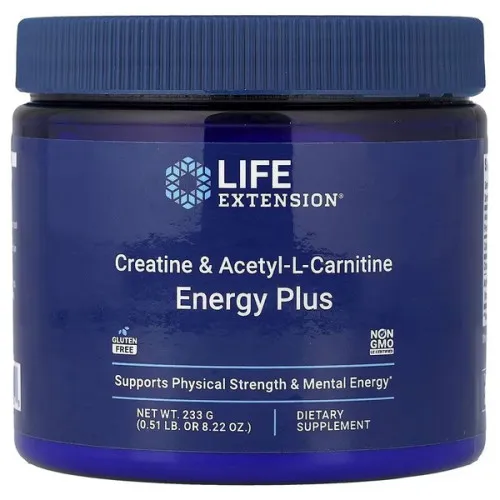 Life Extension Kreatin & Acetyl-L-Carnitin Energy Plus, 233 gram