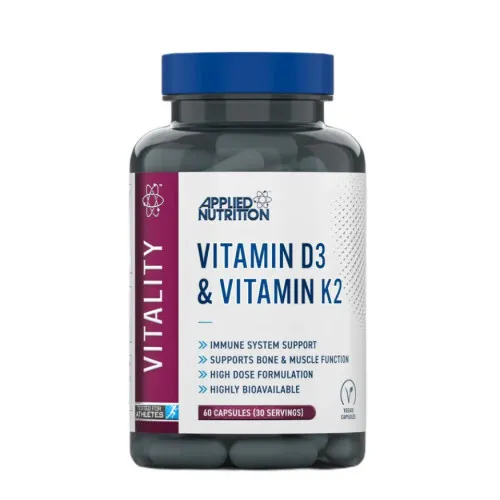 Applied Nutrition Vitamin D3 & Vitamin K2, 60 kapsler
