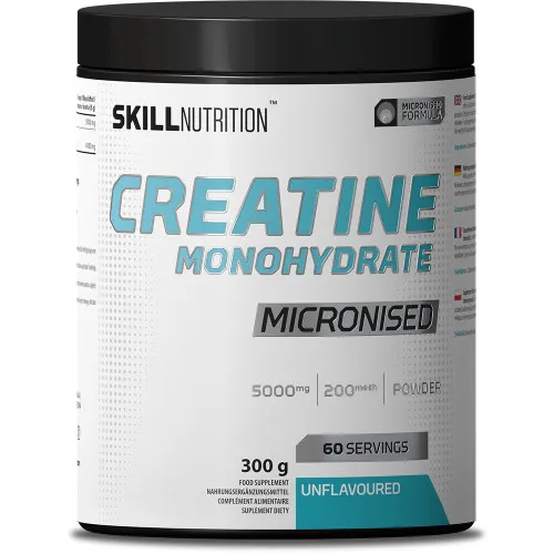 Skill Nutrition Mikroniseret Kreatin Monohydrat, 300 gram