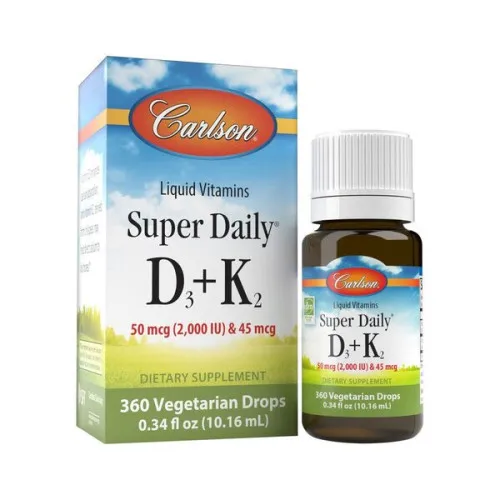 Carlson Labs Super Daily D3 + K2, 2000 IU, 10 ml dråber