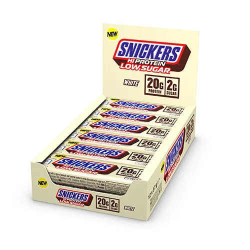 Mars Protein Snickers White Low Sugar Høj Proteinbar, 12 x 57 g