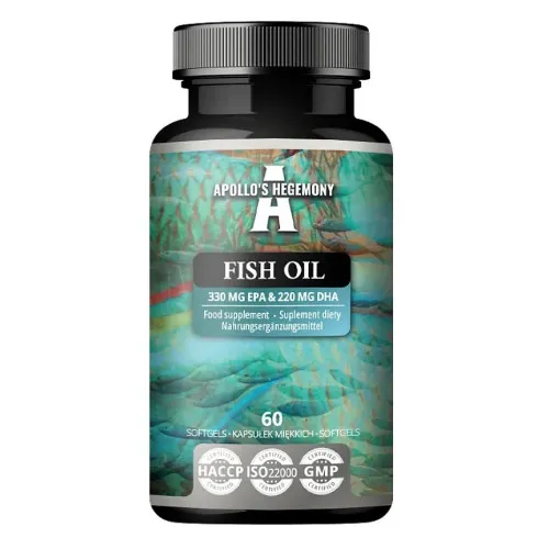 Apollo's Hegemony Fiskeolie, 330 mg EPA og 220 mg DHA, 60 kapsler