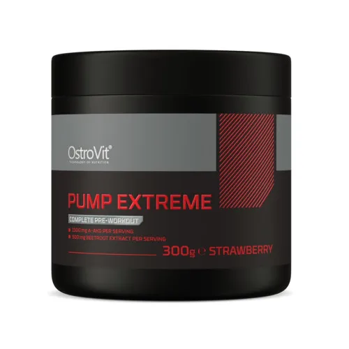 OstroVit Pump Extreme Pre-workout, Jordbær, 300 gram