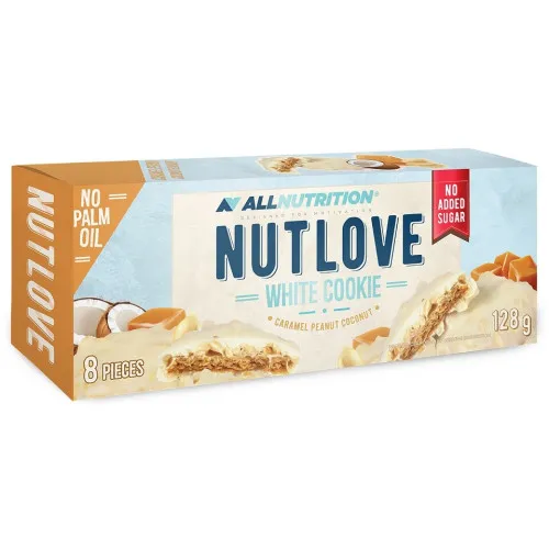 Allnutrition Nutlove White Cookie, Caramel Peanut Coconut, 8 cookies