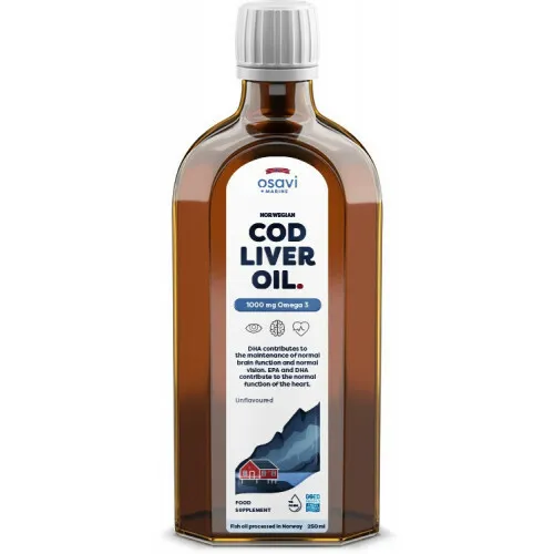 OSAVI NORWEGIAN COD LIVER OIL OMEGA 3, 1000 MG - 250 ML