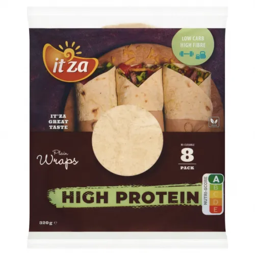 High Protein Tortilla Wraps – 8 stk (320 g)
