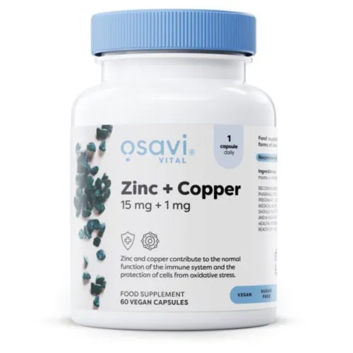 Osavi Zink + Kobber (60 veganske kapsler)
