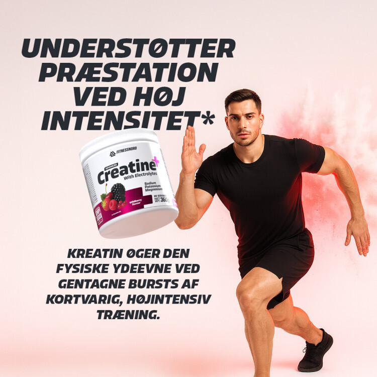 Fitnessnord Kreatin+ Elektrolytter (360 g) - Wildberry