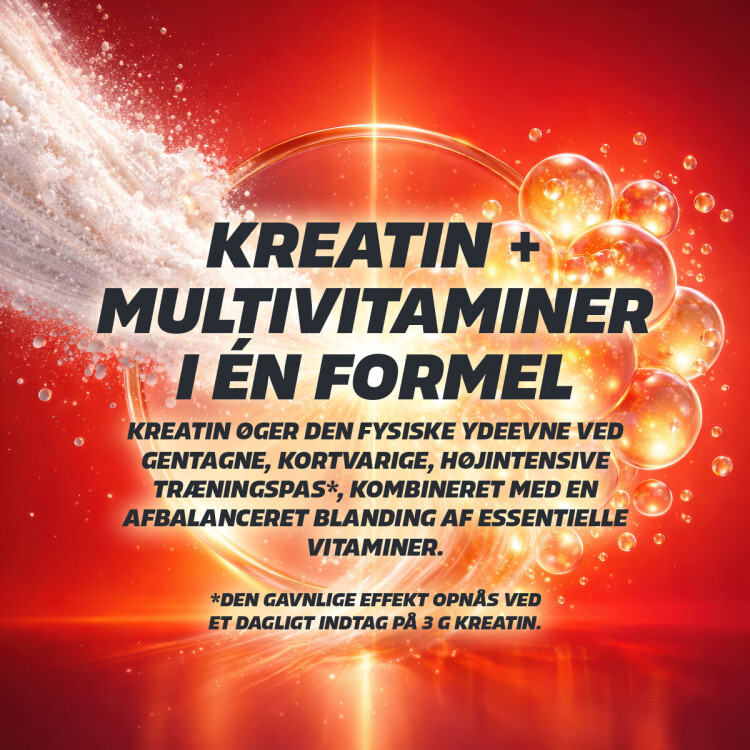 Fitnessnord Kreatin+ med vitaminer (360 g) – Red Berry