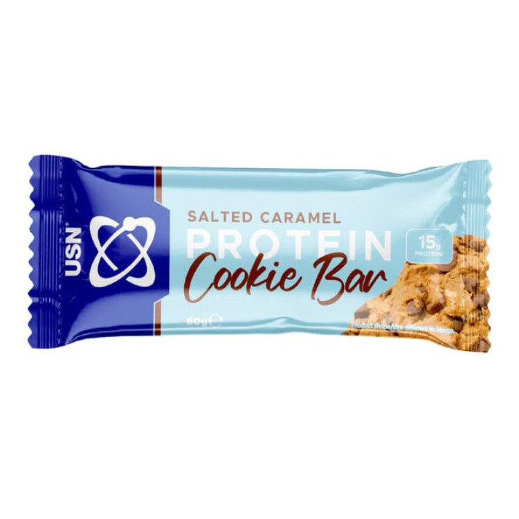 Protein Cookie bar (1 x 60 g) - Salted Caramel, Bedst før 22.07.2026