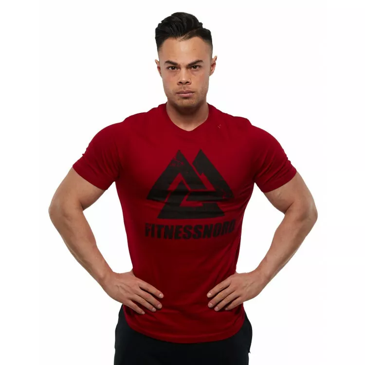 Herre t-shirt i rød med logo