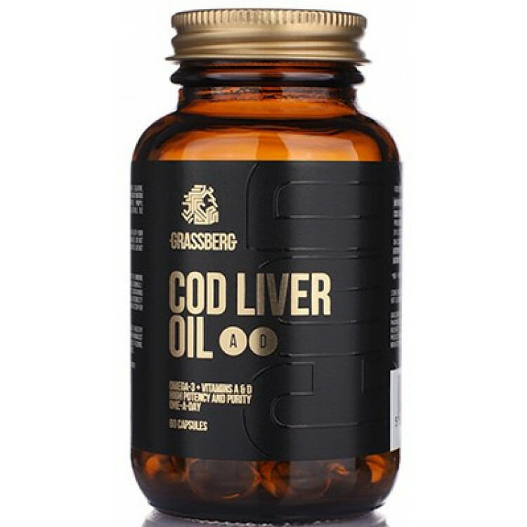 GRASSBERG COD LIVER OIL + A + D 60 stk