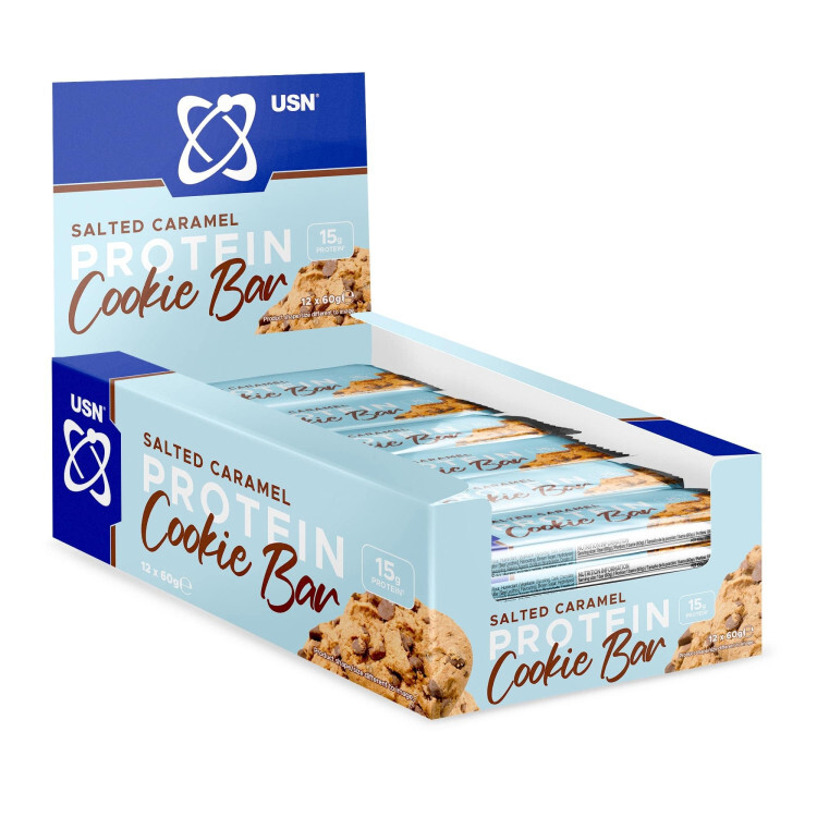 Protein Cookie bar (1 x 60 g) - Salted Caramel, Bedst før 22.07.2026
