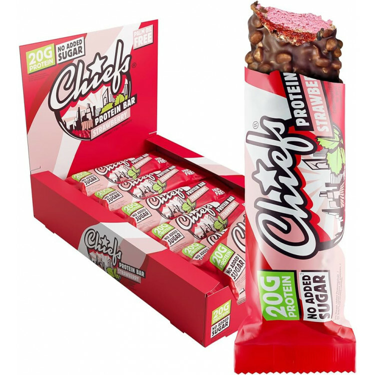 Strawberry smag høj proteinbar (55 g)