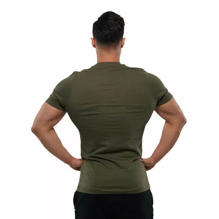 Herre t-shirt i army grøn med logo