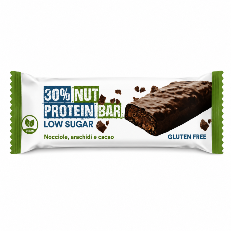30% Nød Proteinbar (1 x 40 g) - Hazelnuts, Peanuts & Cocoa