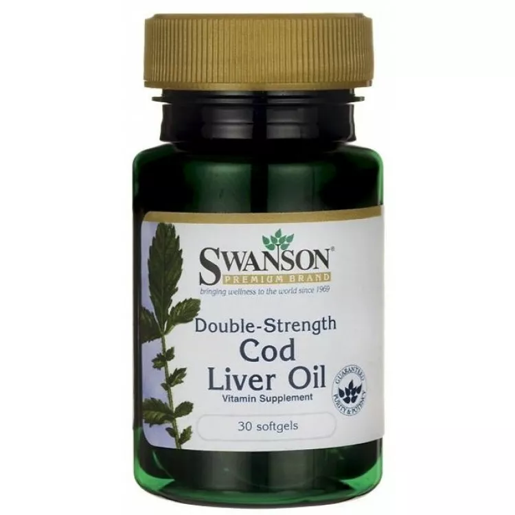 SWANSON HEALTH DOUBLE STRENGTH COD LIVER OIL 30 stk 