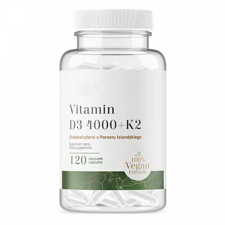 D3-vitamin og K2-vitamin (120 kapsler)