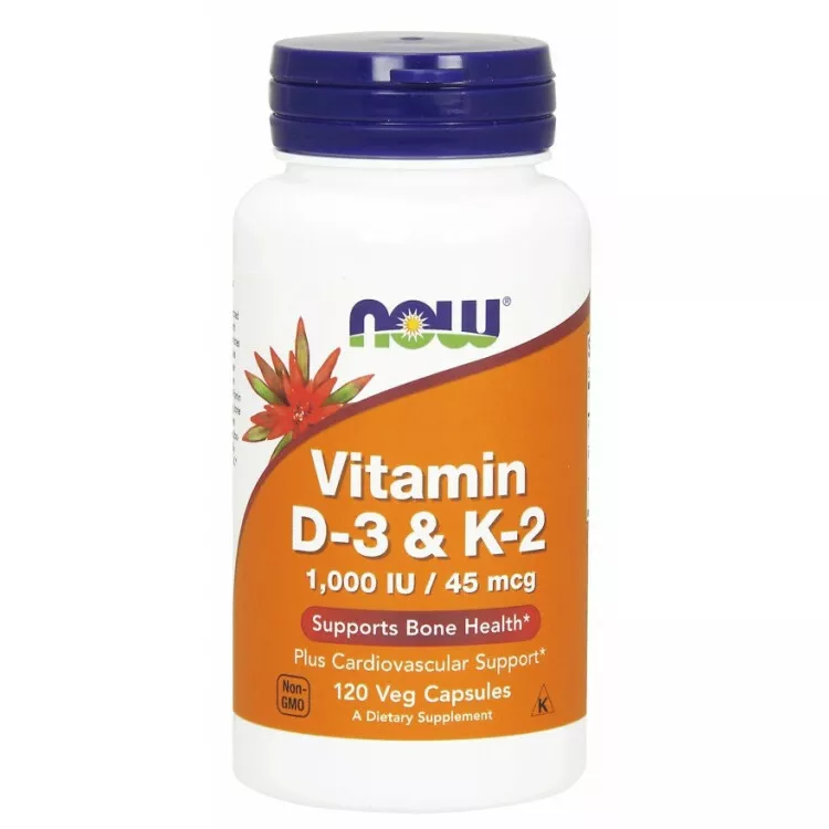 D3-vitamin og K2-vitamin (120 kapsler)