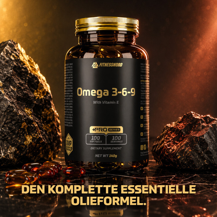 Fitnessnord Omega 3-6-9 med Vitamin E (100 softgels)
