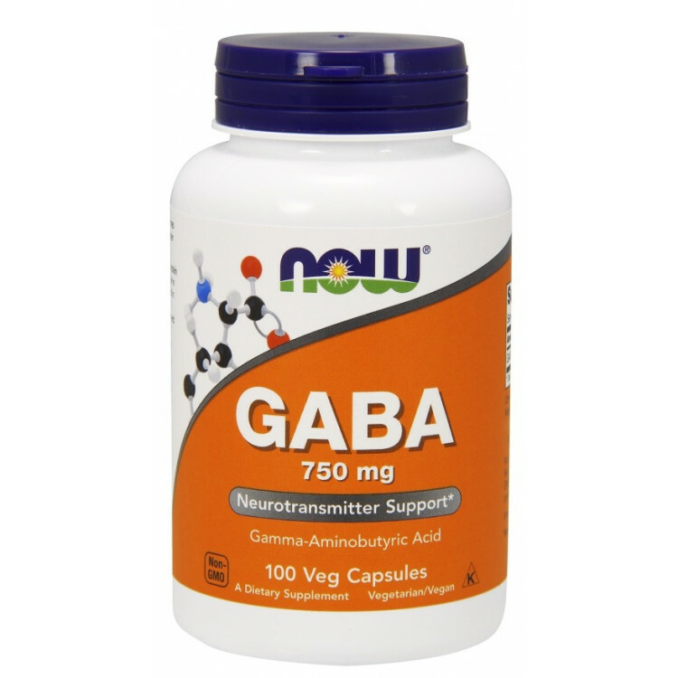 NOW FOODS GABA 750 mg 100 stk 