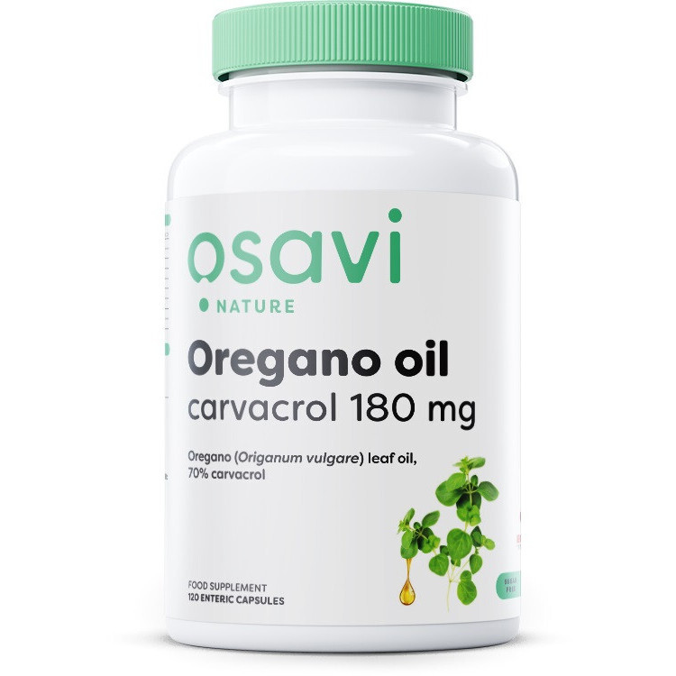 Oregano Oil Carvacrol 180mg 120 enteric kapsler