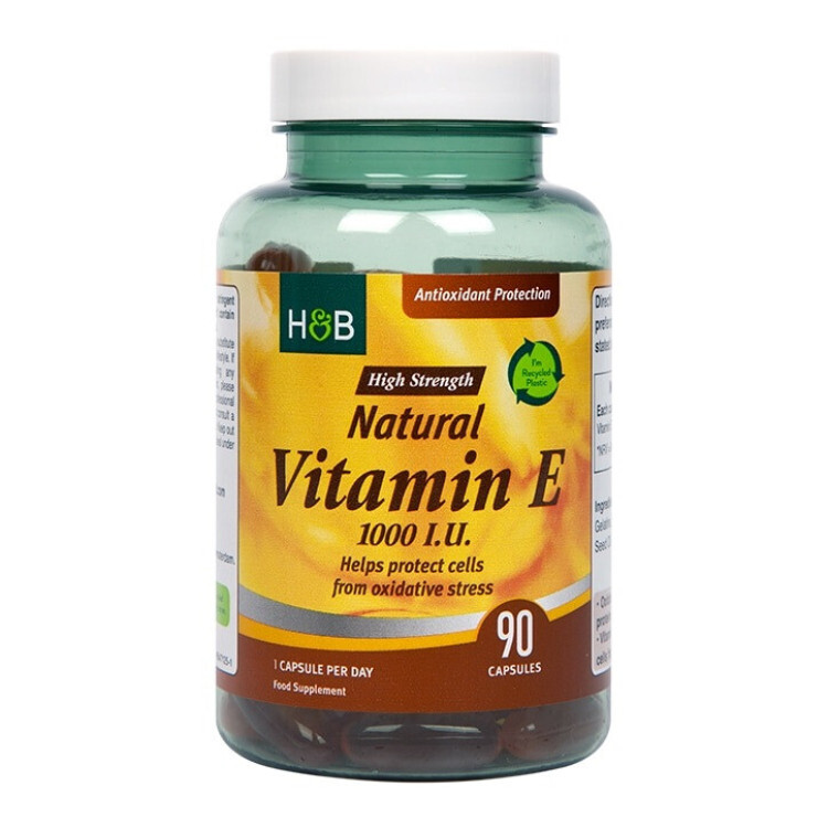 Natural Vitamin E 1000 IU, 90 kapsler