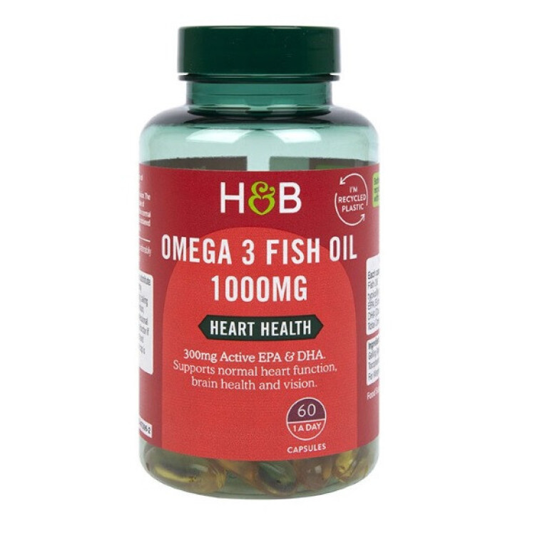 Omega 3 Fish Olie 1000mg, 60 kapsler
