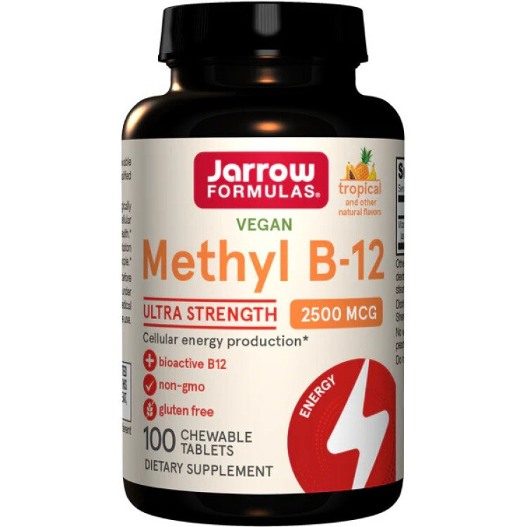 Methyl B-12 2500mcg (Tropical), 100 vegan chewable tabs