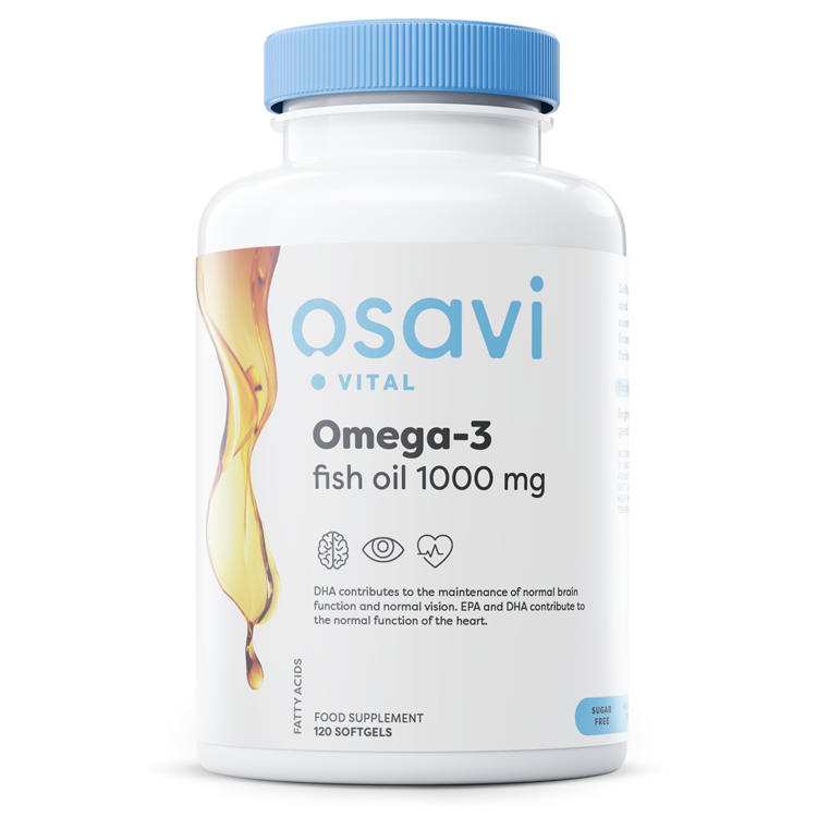 Omega-3 Fish Oil Molecularly Distilled 1000mg 120 softgels