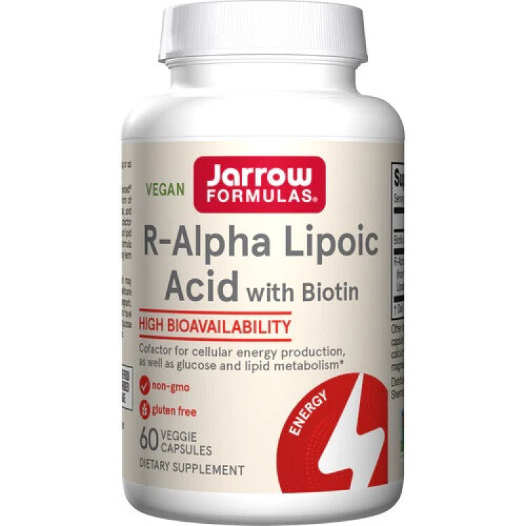 R-Alpha Lipoic Acid med Biotin, 60 vkapsler