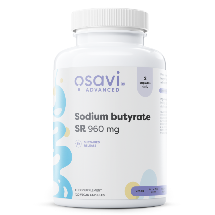 Sodium butyrate SR 960mg 120 vegan kapsler