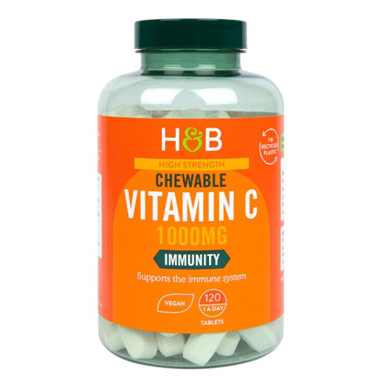Højt doserede Chewable Vitamin C 1000mg, 120 tabs