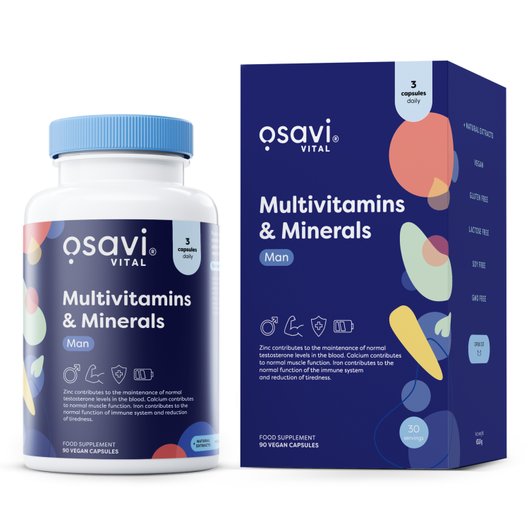 Multivitamins & Minerals Man 90 vegan kapsler