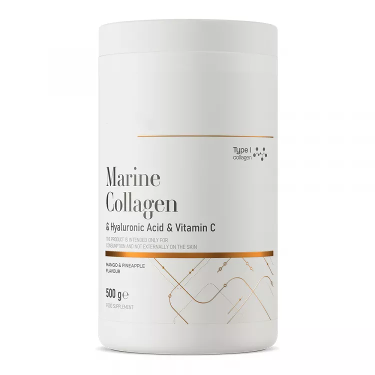 Marine kollagen + hyaluronsyre + vitamin C pulver (500 g)